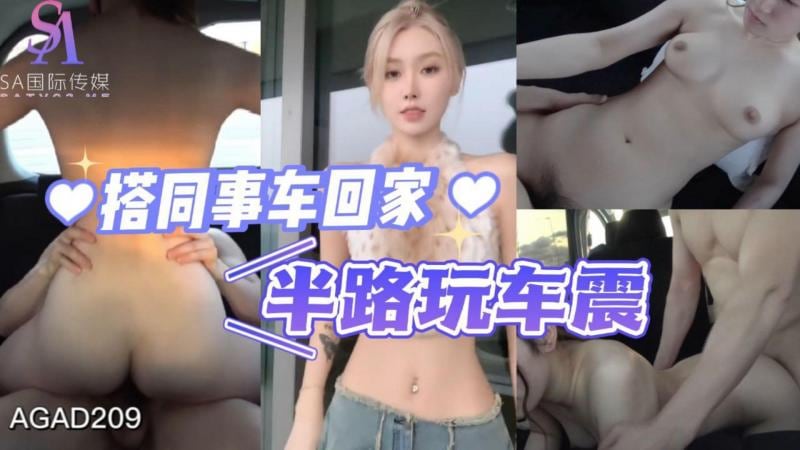 AGAD209-搭同事车回家半路玩车震-完整片