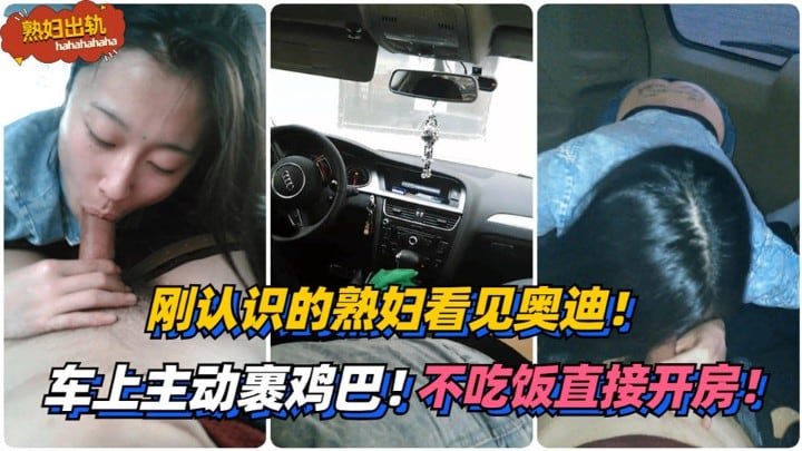 刚认识的熟妇看见奥迪！车上主动裹鸡巴！不吃饭直接开房！