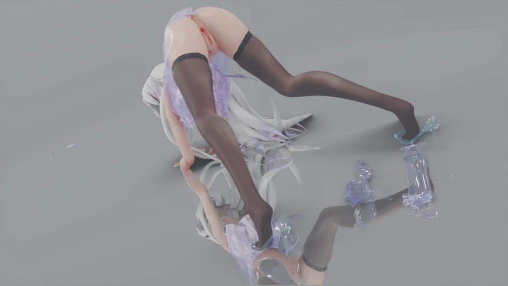 MMD20 黑丝高跟弱音Haku 极品长腿骚舞 布料越跳越少 巨乳狂摇 淫荡呻吟