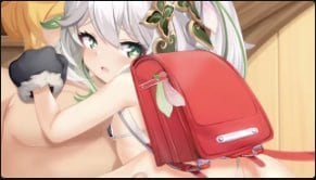 2D巨乳萝莉纳西妲·夏娃惨遭双龙爆操内射